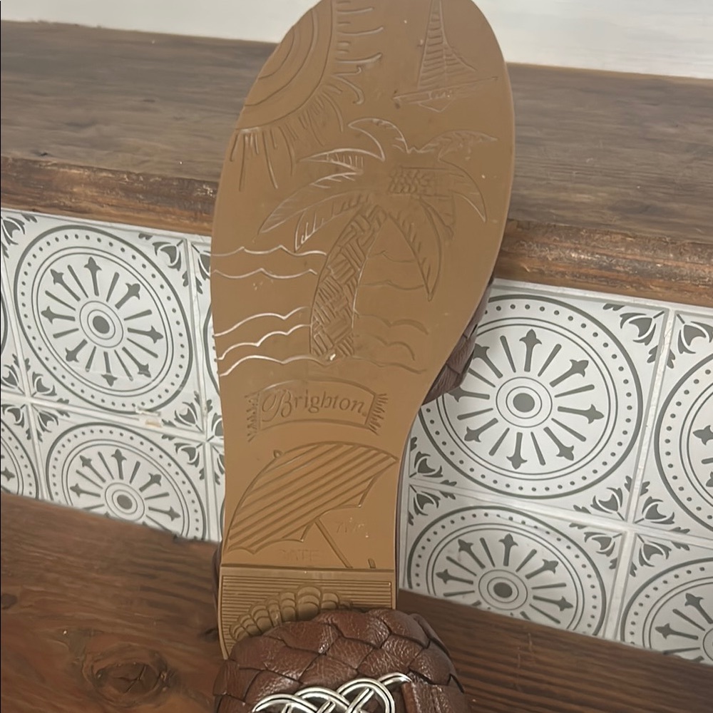 Brighton Women's Brown Slide Sandals - Picture 3 of 6